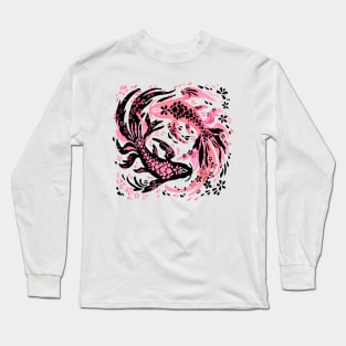 Cherry Blossom Koi Long Sleeve T-Shirt